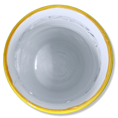 Keramisk cylindrisk paraply vas av Caltagirone perforerad, barock dekoration på grön bakgrund - höjd 50 cm ca. Mod GR - 