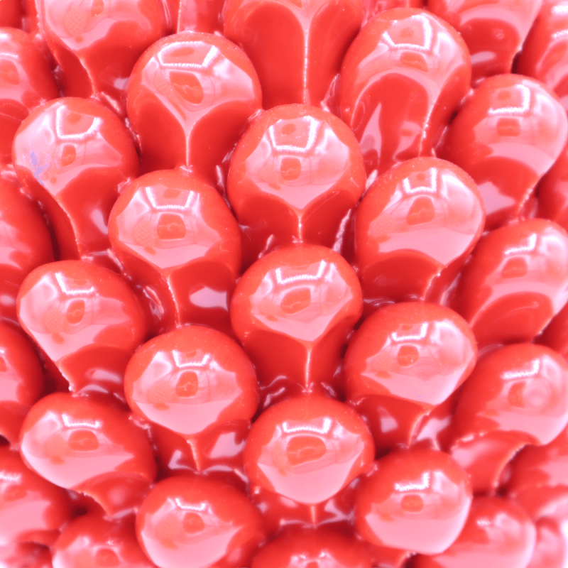 Pomme de pin sicilienne en céramique de Caltagirone avec 2 options de taille (1pc) Tige de décoration baroque rouge et b