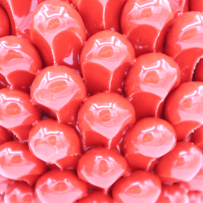 Pomme de pin sicilienne en céramique de Caltagirone avec 2 options de taille (1pc) Rouge, tige avec décoration baroque e