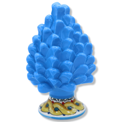Sicilian Pigna Caltagirone, wyd 15cm Color Turquoise z ozdobionym łodygiem - odkładający losowe łodygi (1pz) Mod FL - 