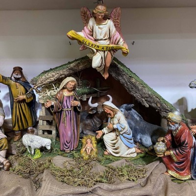 100% de nativiteit van de vakman volledig gemaakt en hand gedecoreerd - 20 onderwerpen pluspunt 20 cm - 