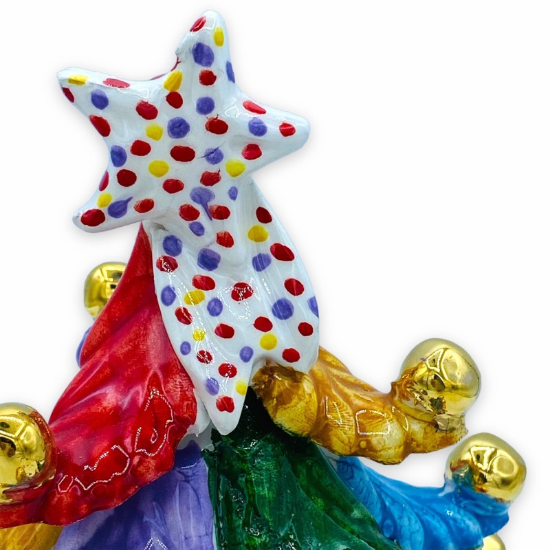 Seria drzew jest LITE ceramiczna Kaltagirone – wielobarwne miedzie i kule w Zecchino Gold – Height 20 cm approx. - 