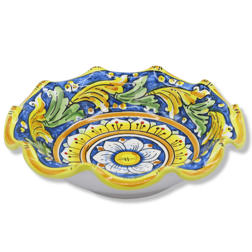 Keramiskt centrum Caltagirone smerlato, tillgänglig med olika dekorationer, Ø 30 cm ca. 1(Pz) Mod FL -  2