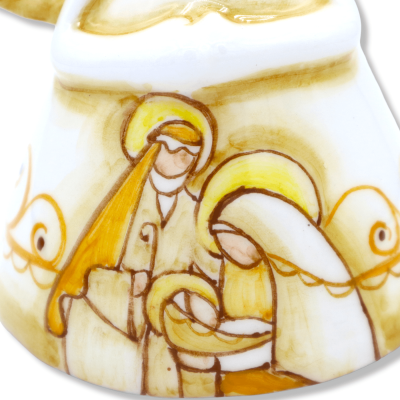 Angelo w szlachetnej ceramice, ręcznie wykonany z różnych dekoracji, h15 cm ok. CPR - 