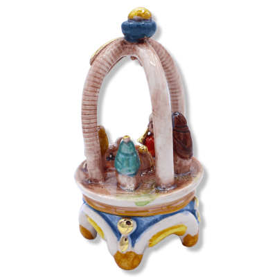 Ceramic zestaw Caltagirone w kopułie, dekoracje w 24k złota i szkliwa mekarskiego, h13 cm approx. Mod NF - 