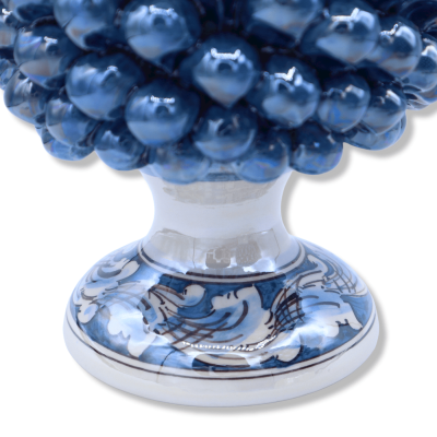 Old Blue Color Caltagirone Ceramic Pin met Moeder van Pearl Enamel in Various maten (1 Pz) Mod NF - 