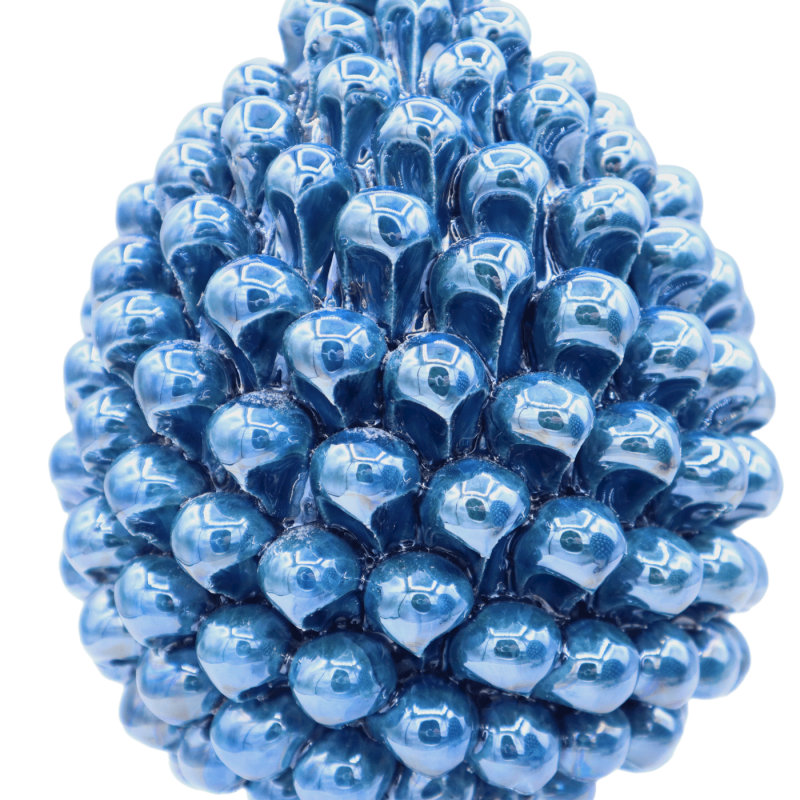 Old Blue Color Caltagirone Ceramic Pin met Moeder van Pearl Enamel in Various maten (1 Pz) Mod NF - 