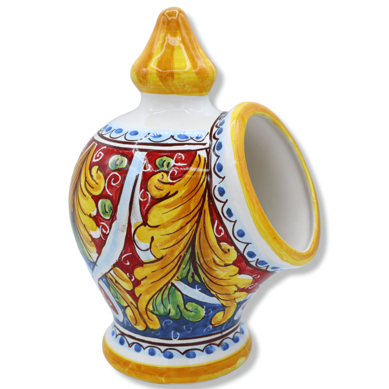 Tipica saliera Siciliana in pregiata Ceramica h 25 cm ca. (1pz) con 8 opzioni decoro - 
