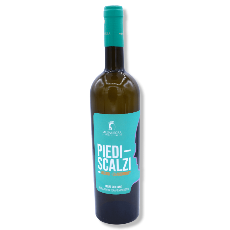 Vin Blanc Sicilien "Piedi Scalzi" Lucido Chardonnay IGP 750 ml - 