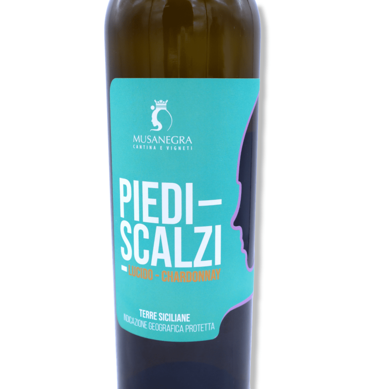 Sicilian White Wine "Barefoot Feet" Polished Chardonnay I.G.P. 750ml - 
