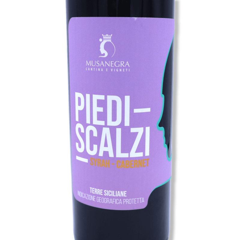 Vin Rouge Sicilien "Piedi Scalzi" Syrah Cabernet IGP 750 ml - 