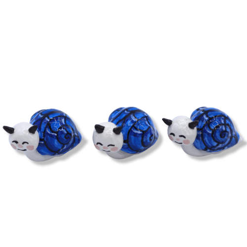Caracol en fina cerámica siciliana, disponible en diferentes colores, Ancho 7 cm - Alto 3 cm aprox. (1 uds) modelo SM -  2