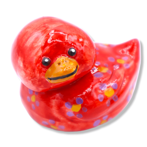 Canard en céramique fine sicilienne, disponible en différentes couleurs, Largeur 6 cm - Hauteur environ 5 cm. (1 pièces) 2