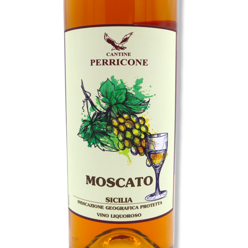 Sicilianskt Moscato-berikat vin, vol. 16% - 750 ml - 