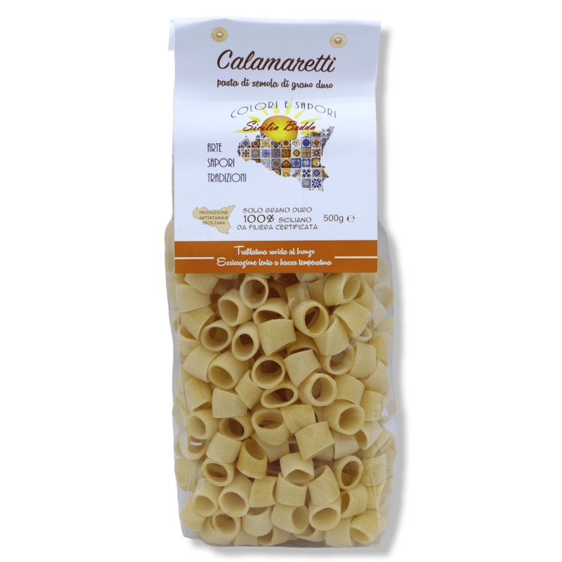 Pâtes Calamaretti artisanales siciliennes, 500g - 