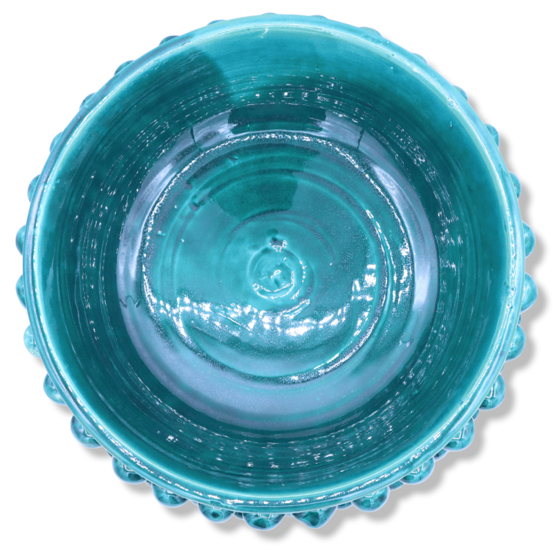 Verhoogde potterij van Caltagirofame, solide kleur, 27 cm, h 16 cm approx. DAG - 
