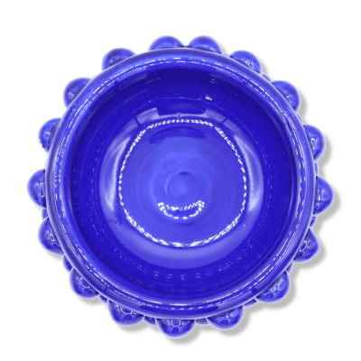 Vaso Caltagirone Mezza Pigna - Ø 12 cm, h aprox. (1Pc) Decoração de haste azul e aleatória - 