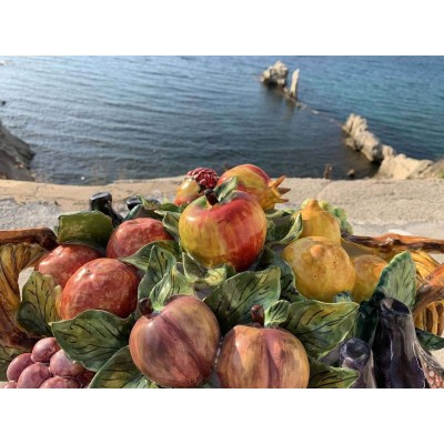 Corbeille Caravage avec centre de table à fruits diamètre 50 cm - 