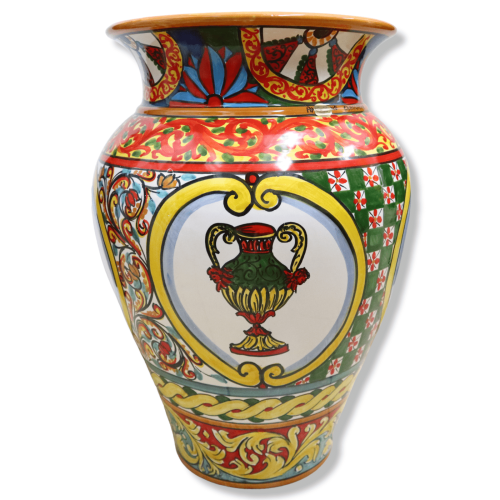 Paragüero Jarra grande, Decoración Hachas y estilo carro siciliano - altura 50 cm aprox. Mod AK - 