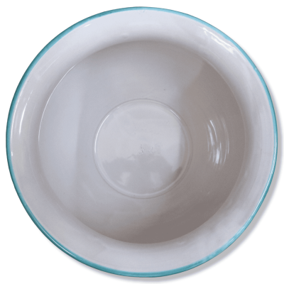 Cachepot Vaso dla roślin ceramicznych Caltagirone, kolor barokowy biały na tle verderame, w różnych wymiarach - Mod BR -