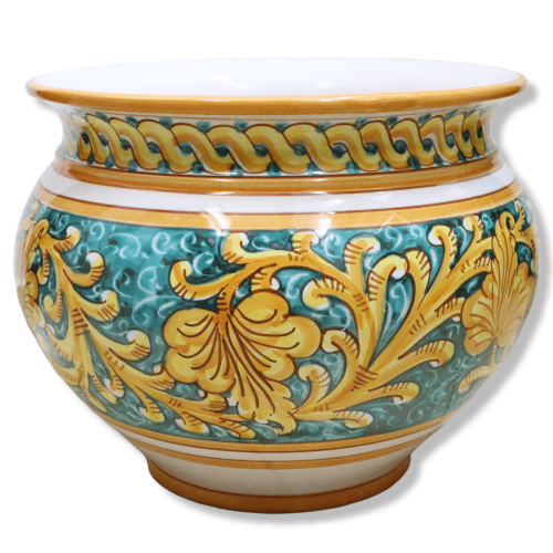 Cachepot Pot de fleurs en céramique Caltagirone, décoration baroque, avec différentes options de décoration (1pc) - 