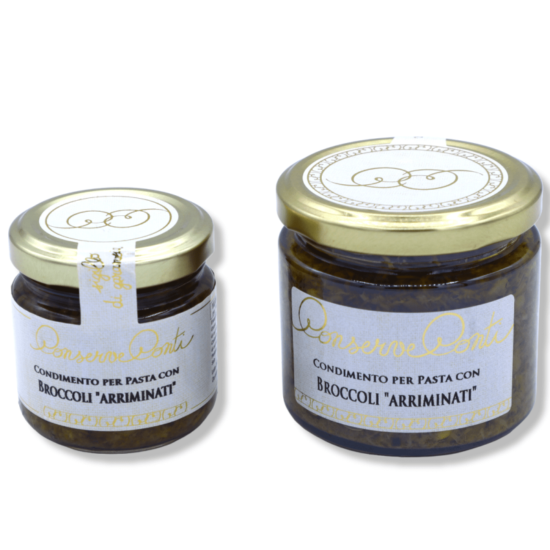 "Arriminati" sauce for pasta with broccoli, available in two formats - 