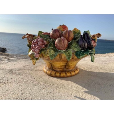Cesto Caravaggio con frutta centrotavola diametro 50 cm - 