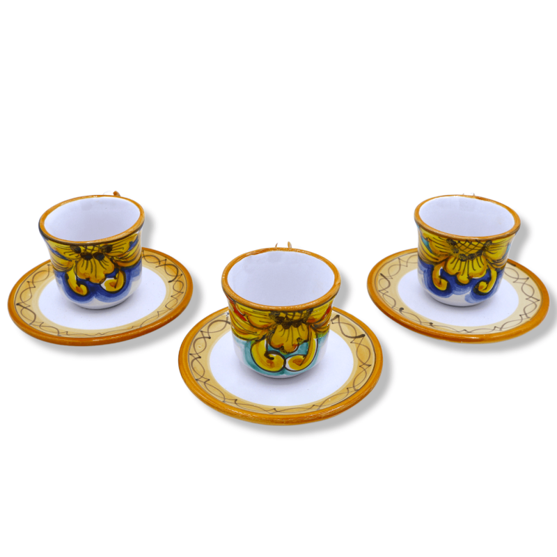 Kawiarnia w cennej ceramice sycylijskiej, wybór dekoracyjny - h 5 cm około (1pz) Mod NL - 