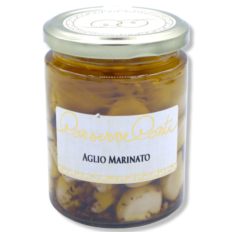 Ail mariné dans de l'huile d'olive extra vierge, 270g - 