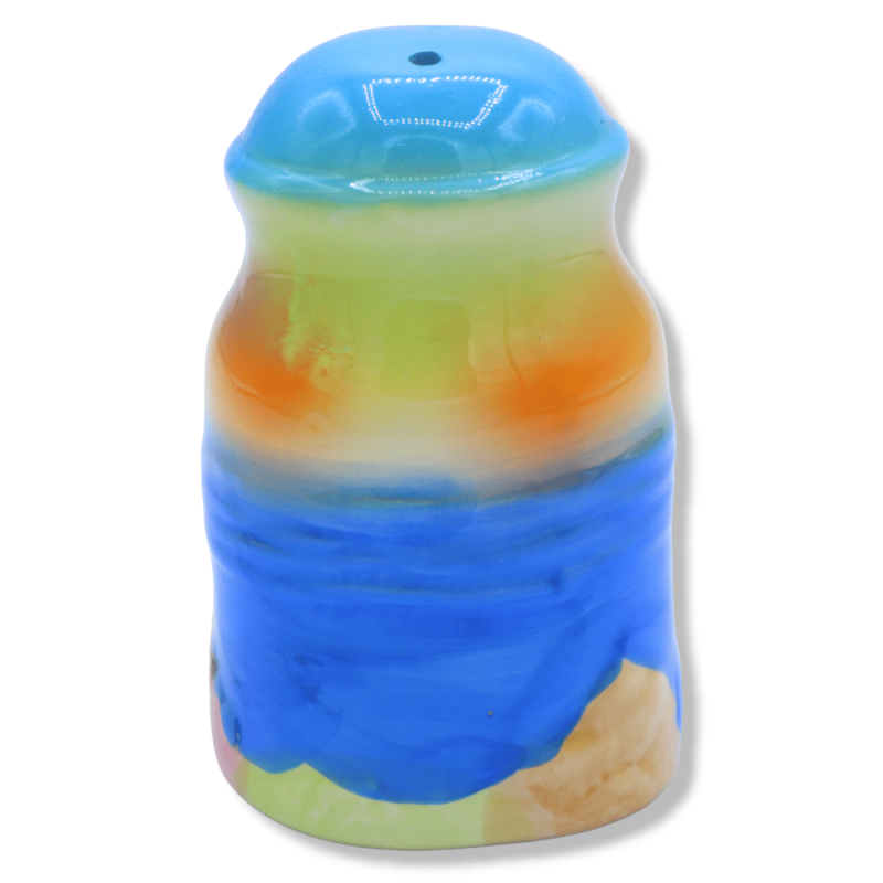 Ceramic salt & pepper shaker, seascape decoration, h 8 cm x Ø 5 cm approx. - 