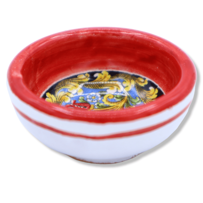 Ceramic bowl, selectable color and random decoration, approx. Ø 5 cm. (1Pcs) - 