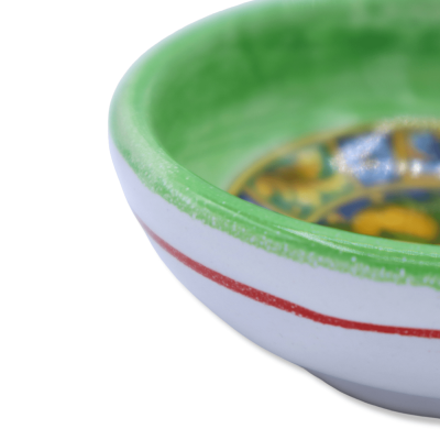Cuenco de cerámica con decoración aleatoria y color seleccionable, Ø 9 cm aprox. (PC 1) - 