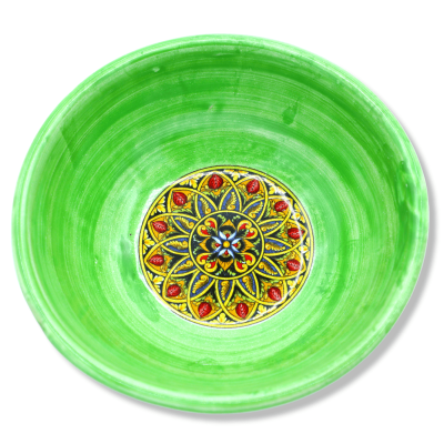 Bol en céramique sicilienne, décoration aléatoire et couleur au choix, Ø environ 13 cm. (1 PCS) - 