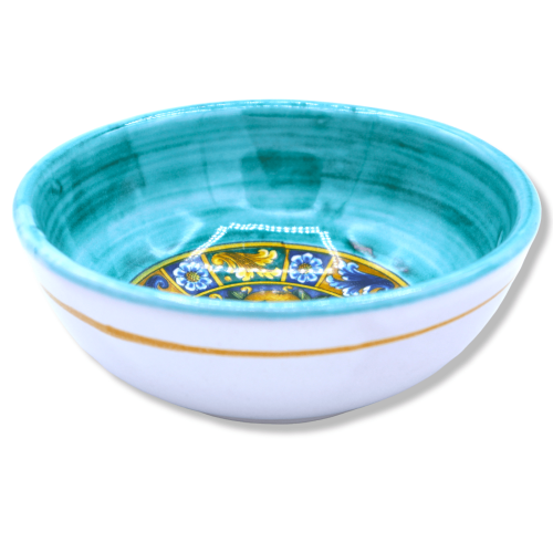 Sicilian ceramic bowl, random decoration and selectable color, Ø 13 cm approx. (1Pcs) -  2