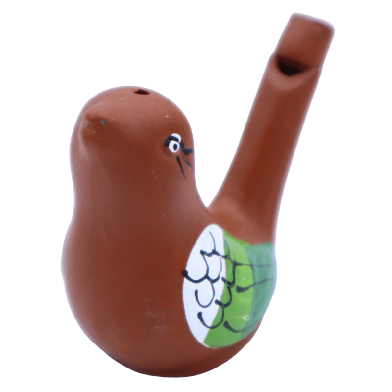 Ocarina de terracota con decoración y color al azar, L 6 cm x h 5 cm aprox. (PC 1) - 