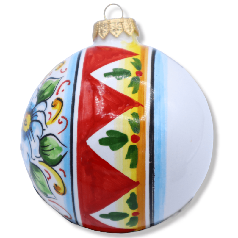 Bola de Natal de cerâmica Caltagirone, decoração selecionável, Ø 9 cm aprox. (1Pçs) - 