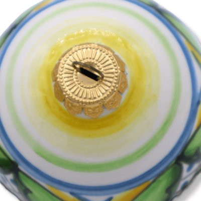 Caltagirone-Keramik-Weihnachtskugel, Spitzendekoration, Ø 8 cm (1 Stück) Mod NL - 