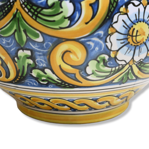 Cachepot Caltagirone Keramik-Pflanztopf, Barock- und Blumendekor, in verschiedenen Größen erhältlich (1 Stück) -  2