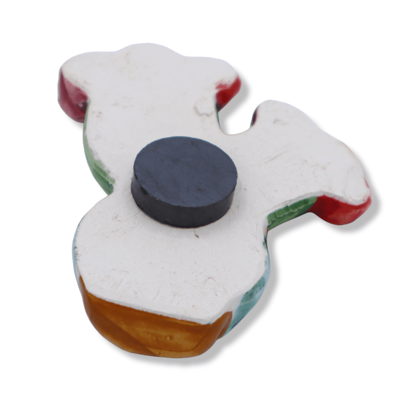 Caltagirone ceramic magnet, prickly pear shovel vase, random decoration, approx. 7 cm x 6 cm. (1pc) - 
