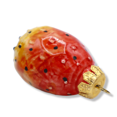 Boule de Noël en céramique Caltagirone, forme figue de Barbarie avec 2 options de taille (1pc) - 