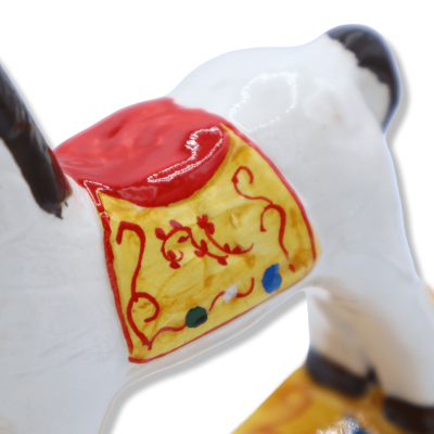 Cavalo de balanço em cerâmica siciliana fina, basculante - aprox. 15 x 17 l cm. mod SM - 