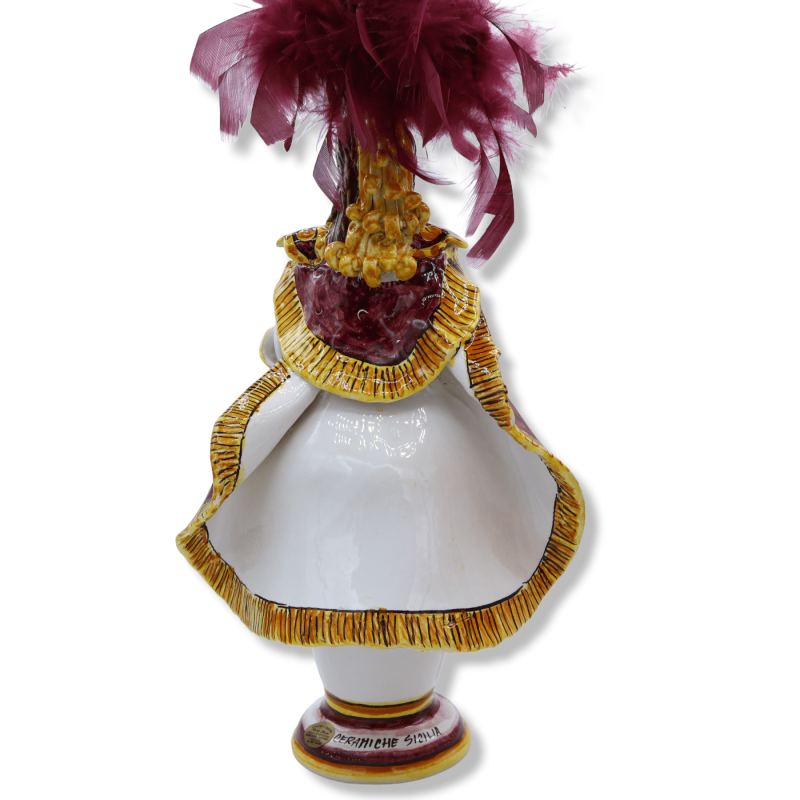 Oświetlenie z ceramiki sycylijskiej, serii Carolingia: Angelica & Orlando, h 40 cm około (1 pz) - 