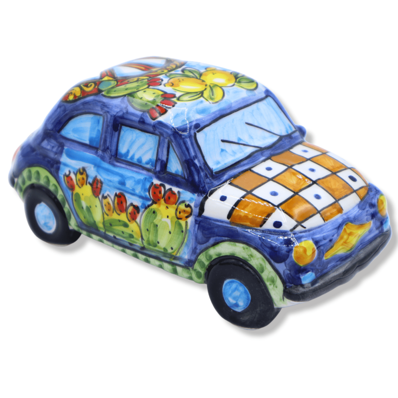 16th century Caltagirone ceramic vehicle, Sicilian cart decoration - L 16 cm approx. (1 unit) -  16th century Caltagirone ceramic vehicle, Sicilian cart decoration - L 16 cm approx. (1 unit) -