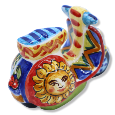 Vespa-Keramikfahrzeug aus Caltagirone, sizilianische Karrendekoration – L ca. 10 cm. (1 Stück) Mod CH - 