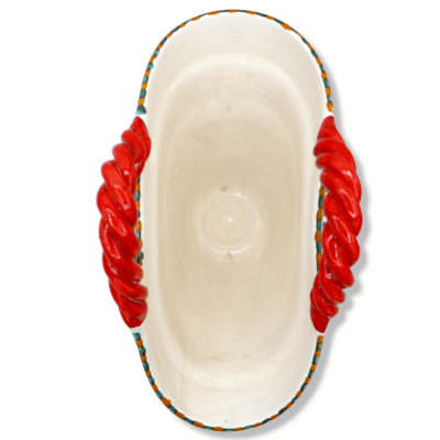 Ceramiczna koła Caltagirone z aplikacjami ficodindy i koła szicylskiego korytarza, h 30 cm ca. - 