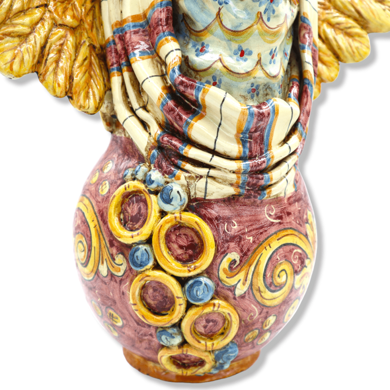 Head of Caltagirone Woman, med krona, turban och vingar - h 47 x 38 cm ca. Konstnärlig omtolkning av Victory - 
