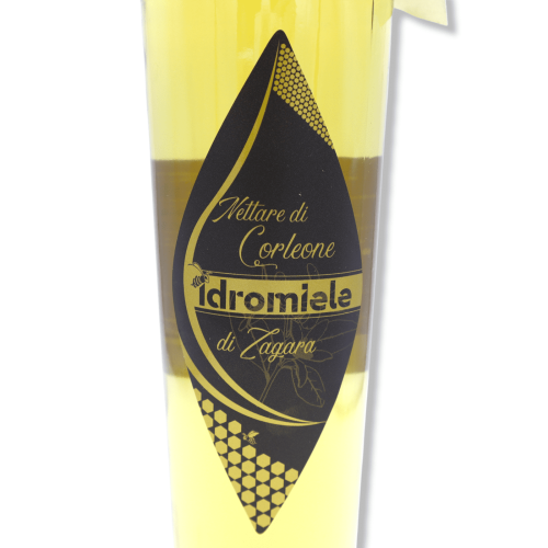 Pregiato Idromiele di Zagara, prodotto con miele di Ape Nera Siciliana, fermentazione 24 mesi Vol. 13% - 500 ml -  2