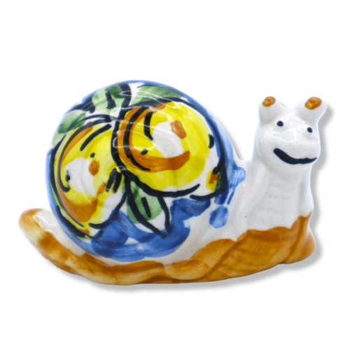 Keramikschnecke aus Caltagirone, verschiedene Dekorationen und Farben, ca. H 4 cm x B 6 cm. FL-Mod - 