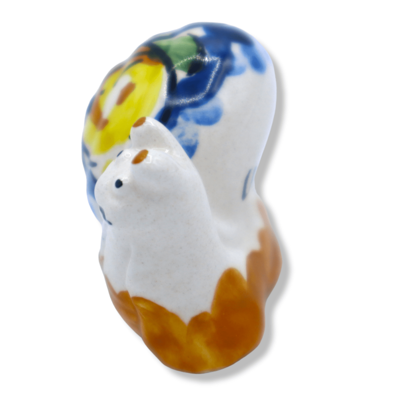 Caracol de cerâmica Caltagirone, Decorações e cores variadas, h 4 cm x L 6 cm aprox. mod FL - 