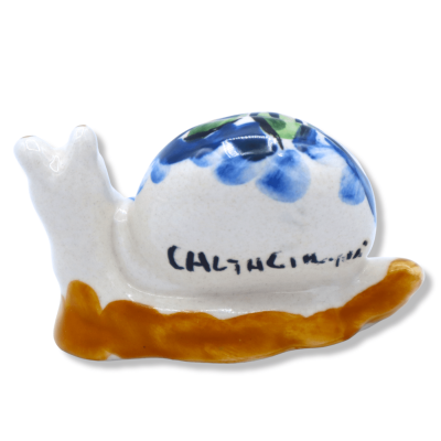 Caracol de cerâmica Caltagirone, Decorações e cores variadas, h 4 cm x L 6 cm aprox. mod FL - 
